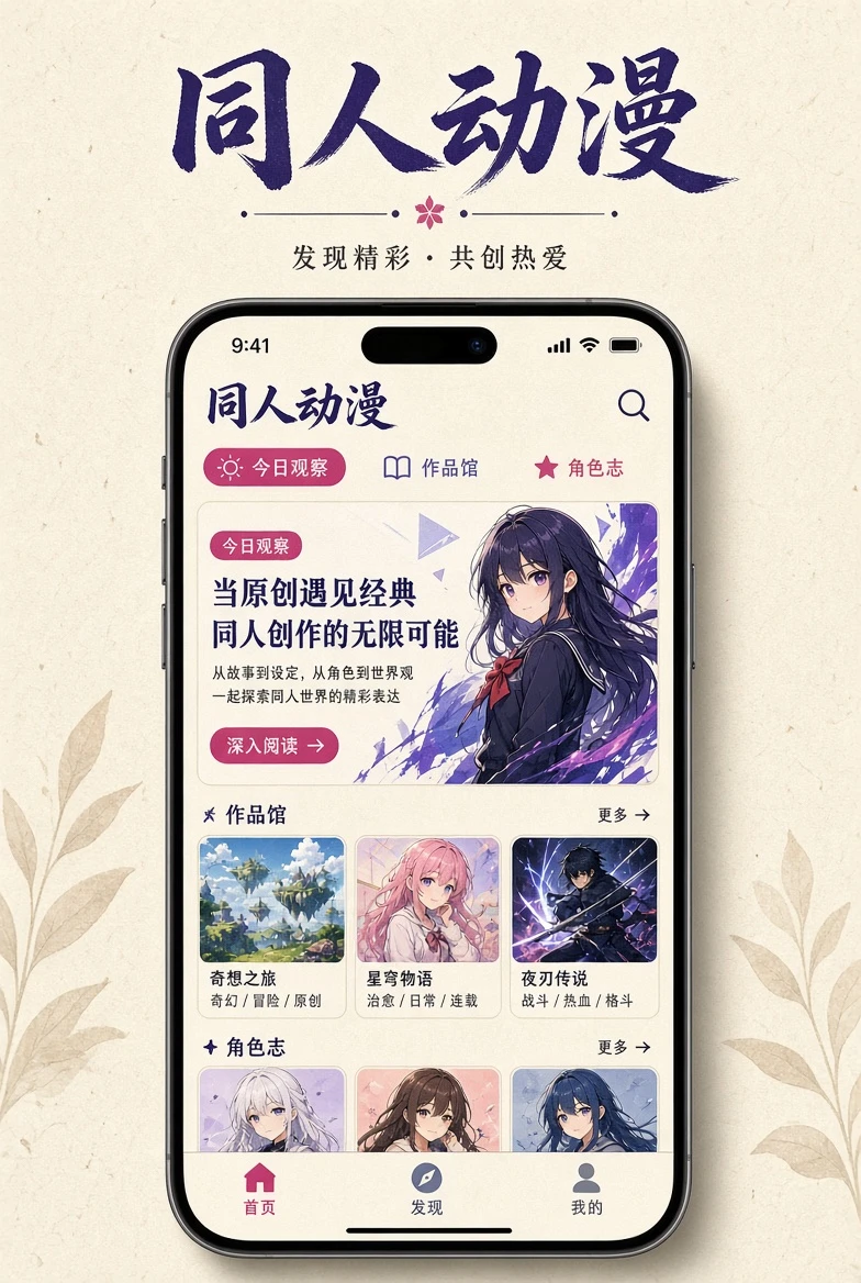 同人动漫移动端阅读画面